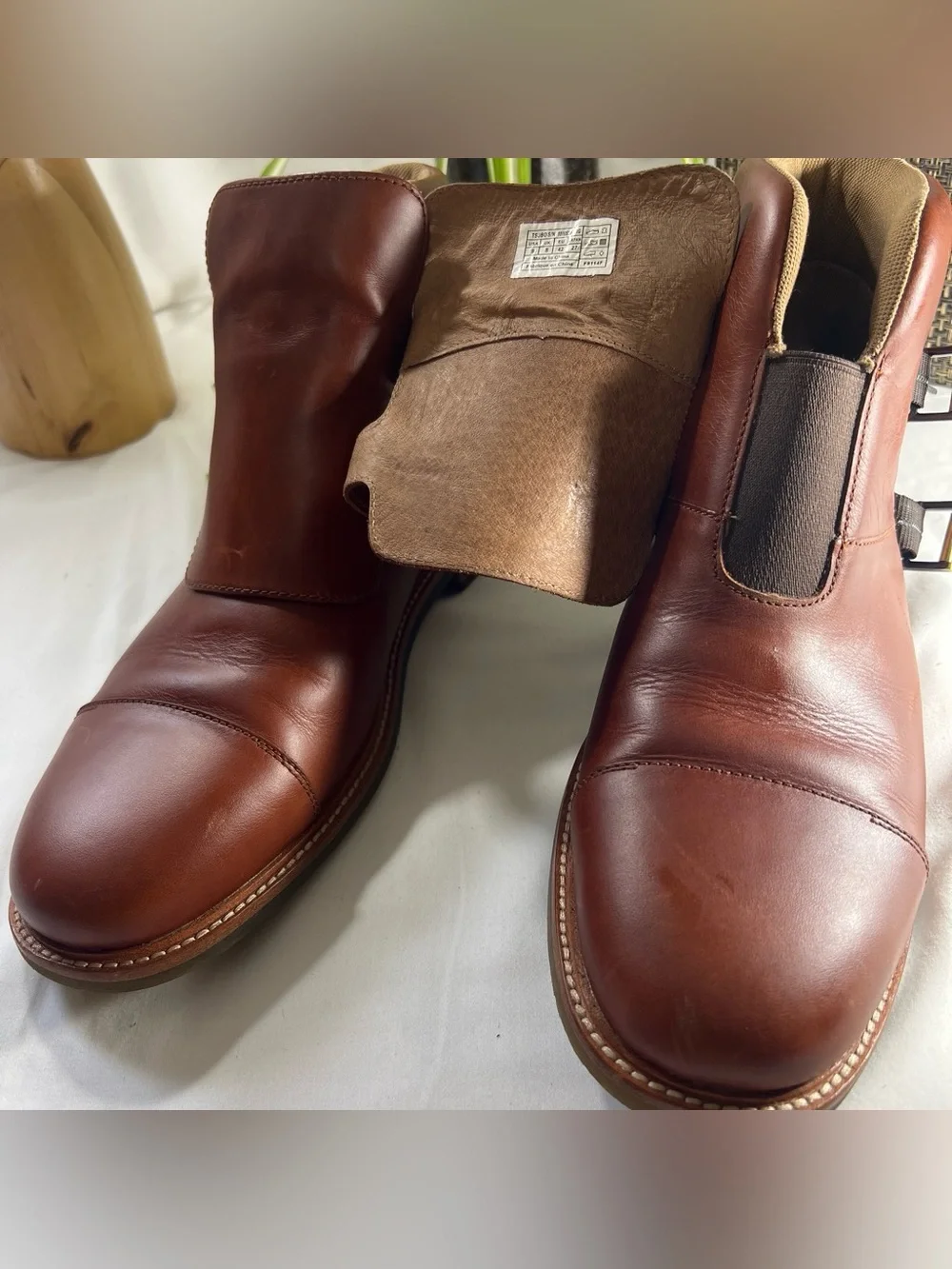 Tsubo Men's Double Monk Chukka Boots in Chestnut Brown